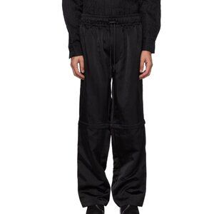 RTA Eugene Satin Utility Trousers in Black